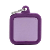 My Family Purple Square Necklace Leather Frame