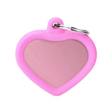 My Family Pink Heart Necklace Leather Frame