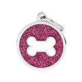 My Family Pink Shiny Circle Necklace in White