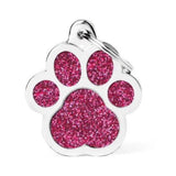 My Family Pink Glitter Paw Necklace