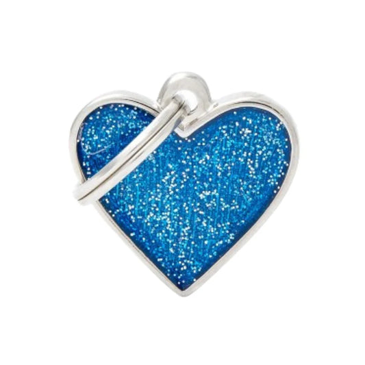 My Family Blue Shiny Heart Necklace