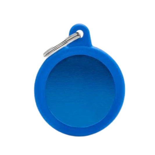 My Family Blue Circle Necklace Leather Frame