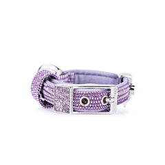 My Family St. Tropez Purple Leather Collar 35x1.6cm Small