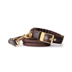 My Family Milan Nylon Dog Collar Brown 35x1.6cm Small