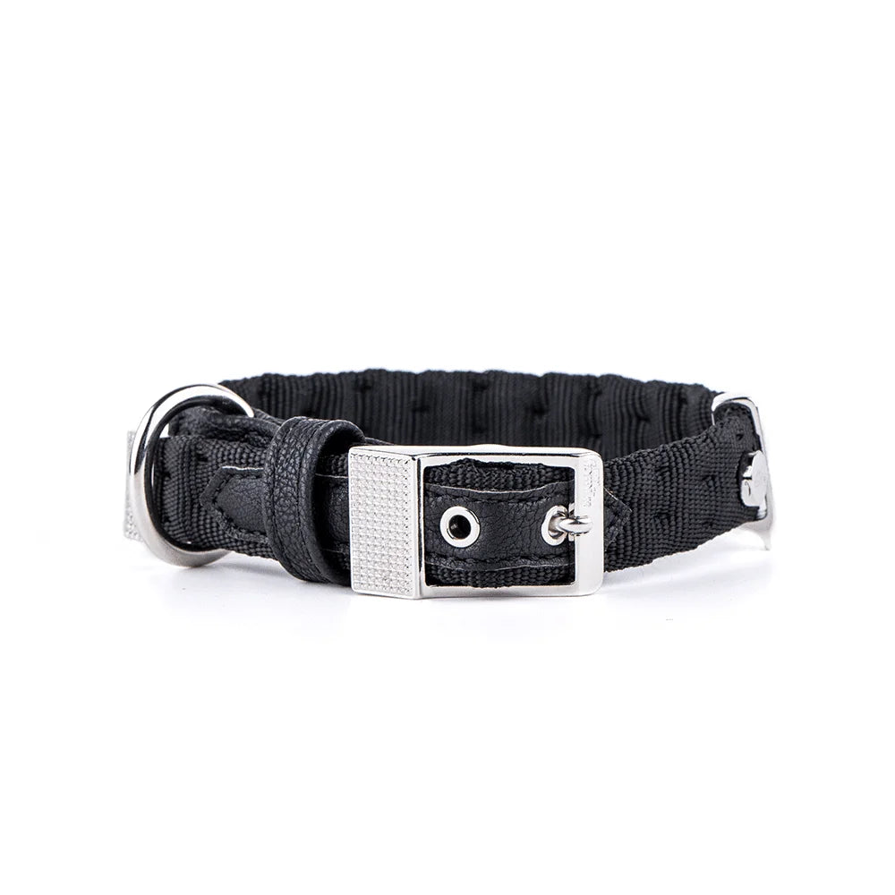 My Family Milan Black Nylon Collar, 45 x 2.2 cm, Medium