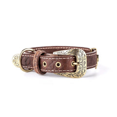 My Family El Paso Small Brown Leather Collar 35x1.6cm