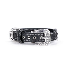 My Family El Paso Black Leather Collar 36x2.2cm