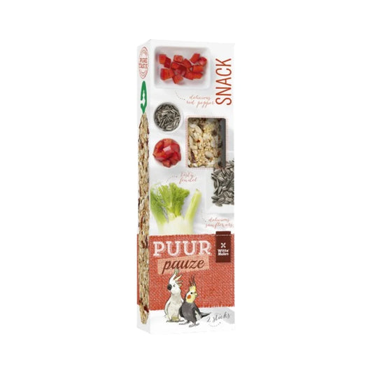 Wet Molin Pure Gourmet Sticks for Large Parrots and Cockatoos with Sunflower Seeds and Red Pepper 140g