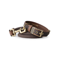 My Family Bilbao Brown Leather Collar 35x1.6cm Small +