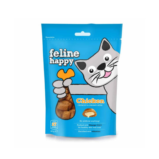 Mark &amp; ​​Chappell Feline Happy Chicken Cat Treats 60g