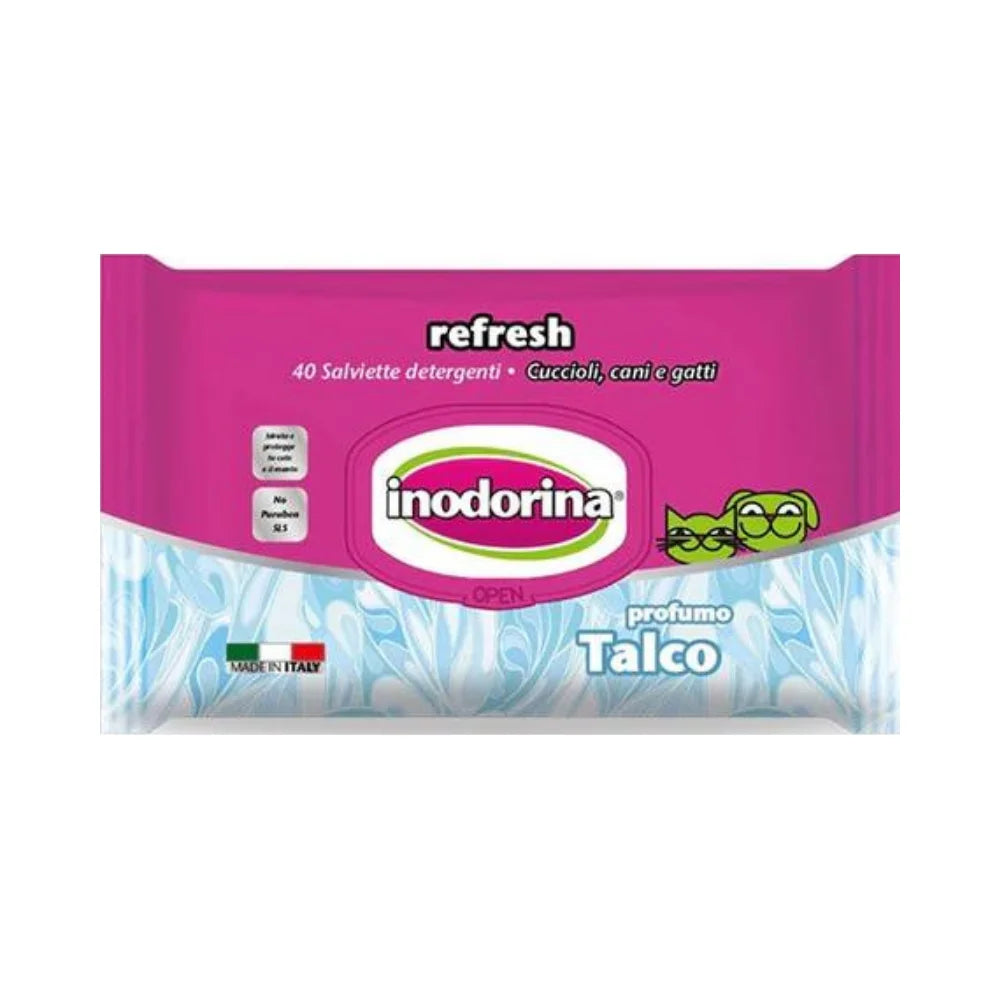 Inodorina Talc Wet Wipes x40 Wipes