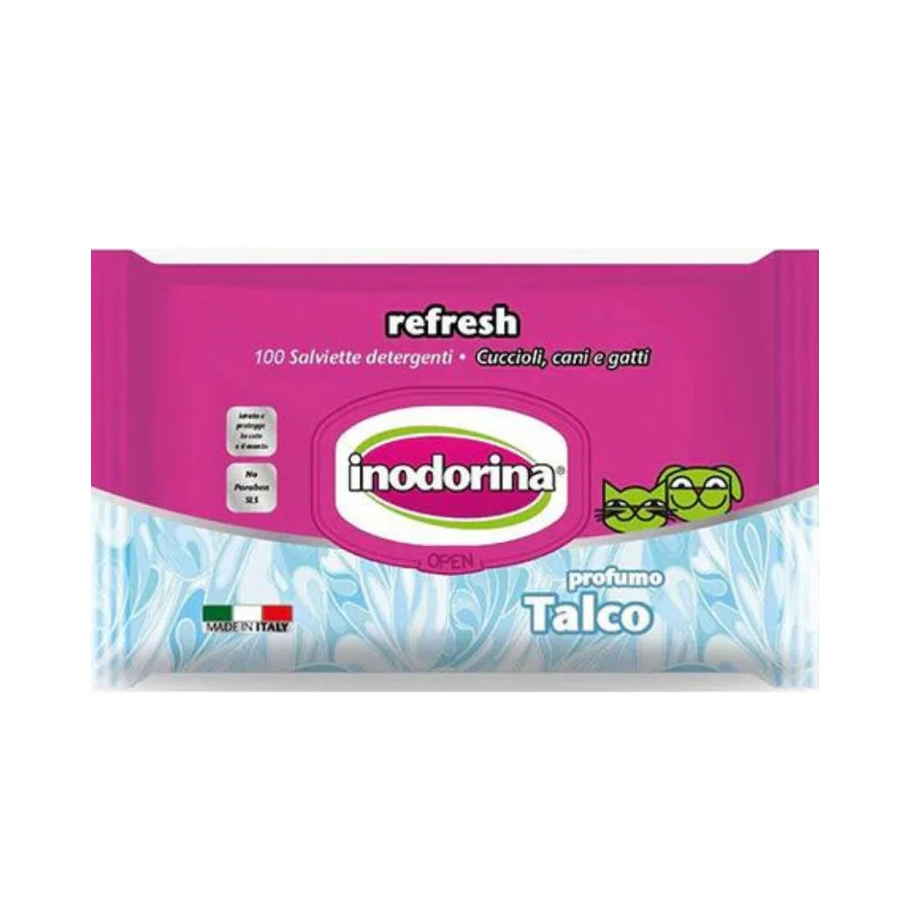 Inodorina Talc Wet Wipes x 100 Wipes