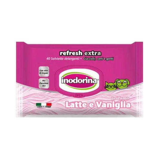 Endorina Refresh Extra Wipes - Milk &amp; Vanilla Scent 40 Wipes