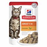 Hills Wet Cat Food for Adult Cats Chicken Chunks in Gravy 85g