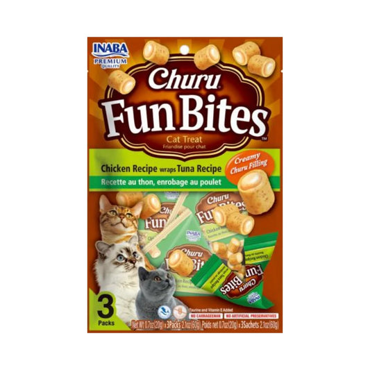 Inaba Fun Bites Wet Treats Chicken with Tuna 3x20g