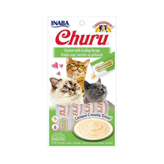 Inaba Churu Liquid Cat Treats Oyster &amp; Chicken 4x10g