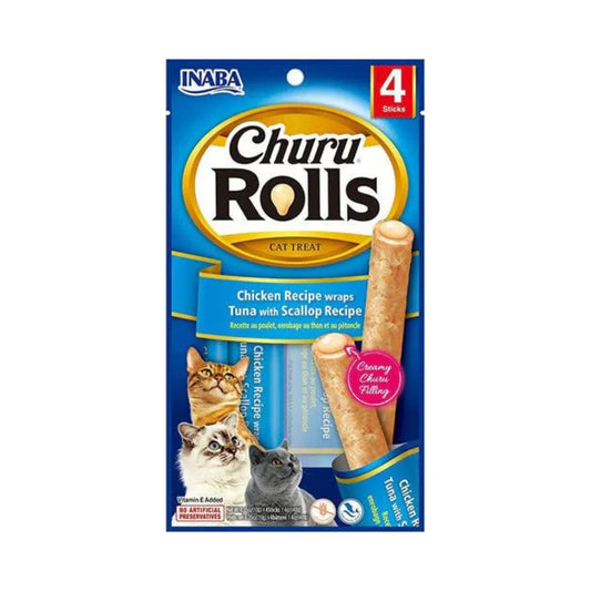 Inaba Churro Roll Chicken Stuffed with Tuna Cream and Clams 4x10g