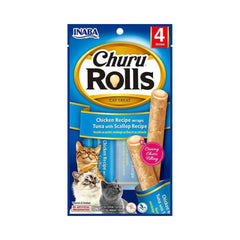 Inaba Churro Roll Chicken Stuffed with Tuna Cream and Clams 4x10g