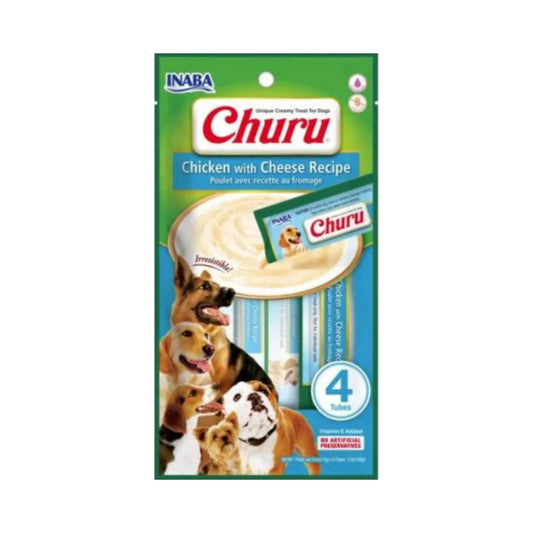 Inaba Churu Chicken &amp; Cheese Puree 4x14g for Dogs