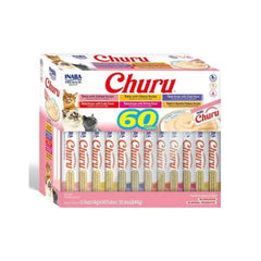 Inaba Churu Tuna &amp; Seafood Assorted 60 Sachets x 14g 