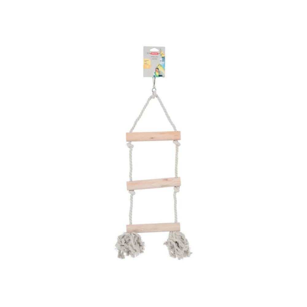 Zolux Wooden Toy for Parrots and Large Birds Ropes with 3 Wooden Branches
