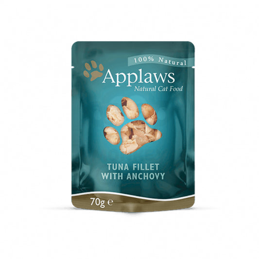 Applaws Wet Cat Food Pouches Tuna with Anchovies in Gravy 70g