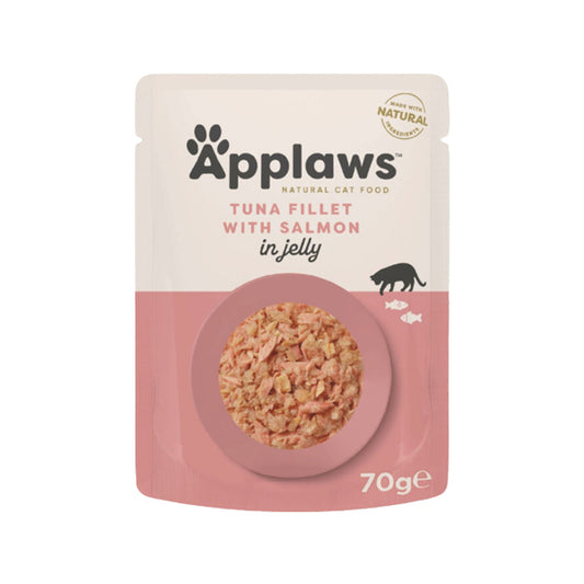 Applaws Wet Cat Food Pouches Tuna Fillet with Salmon in Jelly 70g