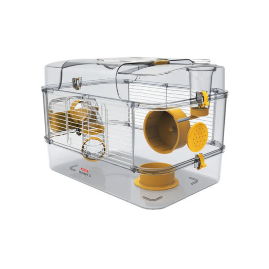 Zolux Rudy 3 Single Cage for Small Rodents Yellow Banana