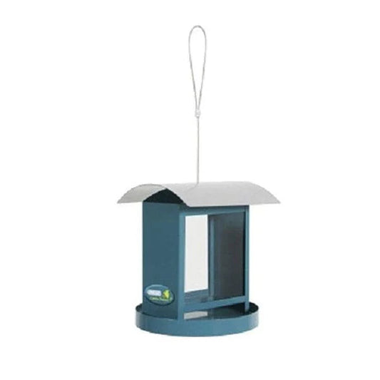 Zolux Hanging Bird Feeder with Iron Roof Turquoise