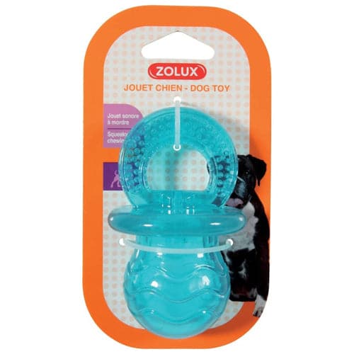 Zolux Lollipop Shape Teether 7.5cm Turquoise Dog Toy -