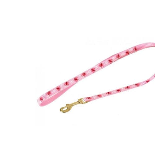 Zolux Nylon Cat Leash - Butterfly Pattern 1m - 10mm - Pink