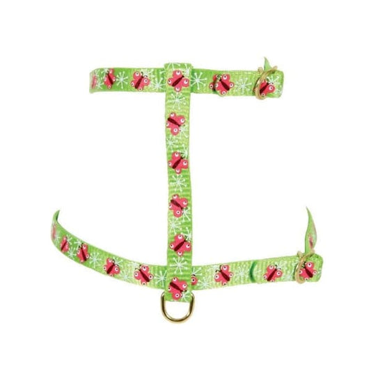 Zolux Nylon Cat Harness Butterfly Print 10mm - Green