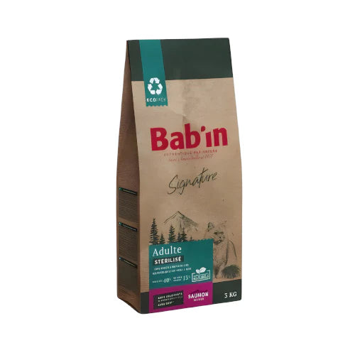 Babin Signature Dry Cat Food for Sterilized Adult Cats Salmon Flavor 