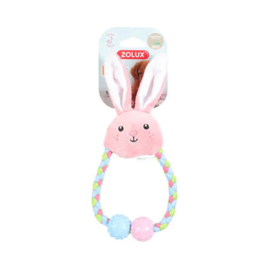 Zolux Poppy Tiny Panda Toy with Pink Rope