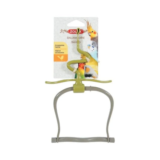 Zolux Plastic Swing for Small Birds with Leaves