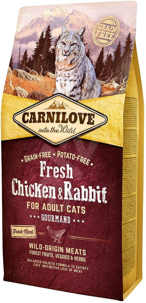 Carnilove Dry Cat Food for Adult Cats with Fresh Chicken and Rabbit