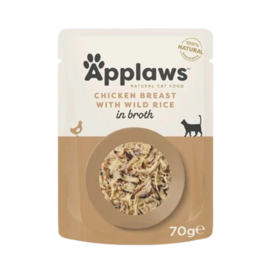 Applaws Wet Cat Food Pouches Chicken Breast with Rice in Gravy 70g