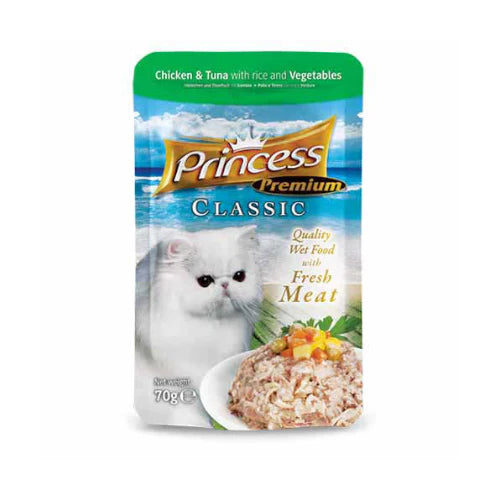 Princess Premium Classic Chicken &amp; Tuna with Rice &amp; Vegetables Bags 70g