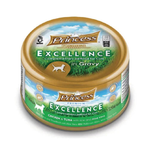 Princess Premium Excellence Canned Chicken &amp; Tuna with Rice &amp; Aloe Vera 70g