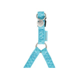 Zolux Adjustable Waxed Leather Dog Harness - 20mm - Turquoise