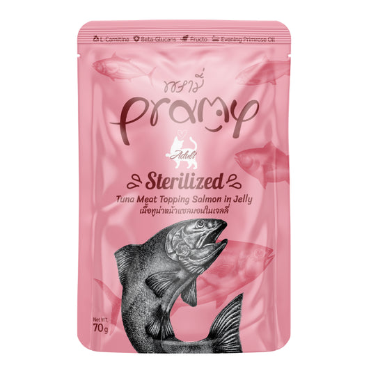 Brammi Wet Food with Salmon in Jelly for Sterilized Adult Cats 70g