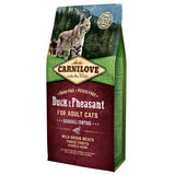 Carnilove Dry Cat Food for Adult Cats Duck &amp; Bird Flavor Hairball Resistant