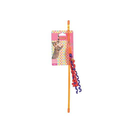 Zolux Cat Toy Fishing Hook with Colorful Ribbon