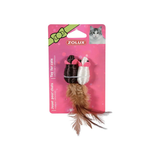 Zolux Canvas Cat Toy Mouse 5cm Duo