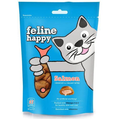 Mark &amp; ​​Chappell Feline Happy Salmon Cat Treats 60g