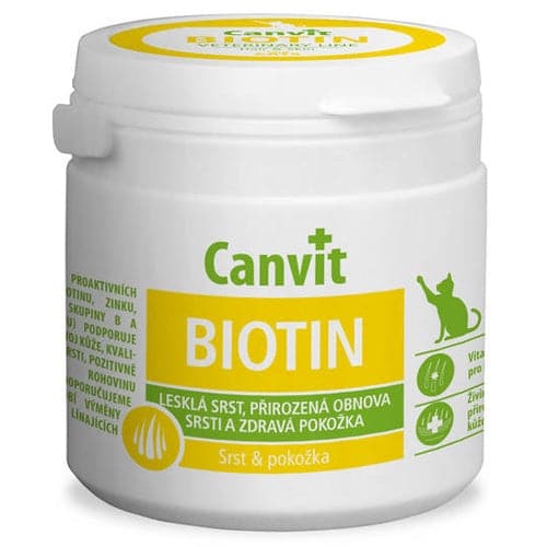 Canvit Biotin Vitamin for Cats Provides Healthy Hair and Skin Care 100g