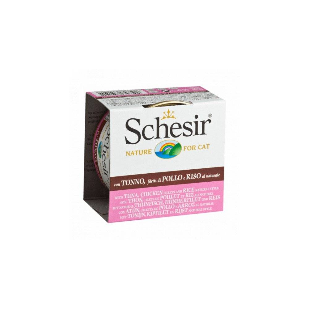 شيزر للقطط ناتشورال ستايل علبة تونة ودجاج مع رز 85 جم