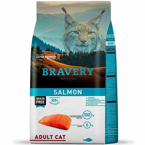 Bravery Dry Cat Food for Adult Cats Salmon Flavor