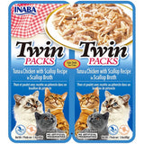 Inaba Twin Tuna &amp; Chicken with Clams in Clam Broth 2 sachets x 40g