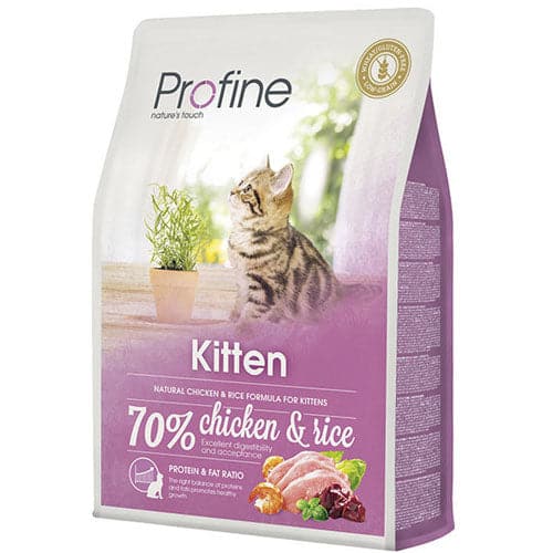 Provine dry food for kittens with chicken and rice